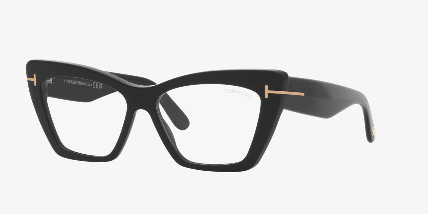 Tom Ford FT6026-B 054 Eyeglasses Havana 56mm Cat Eye Frame Tom Ford FT6026-B Eyeglasses | LensCrafters main image 4