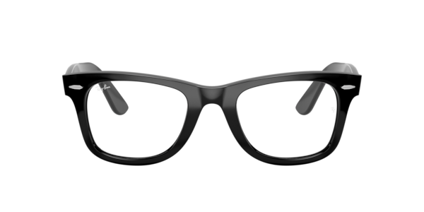 Ray-Ban Wayfarer Ease Optics Eyeglasses Black Frame Clear Lenses Polarized 50-22