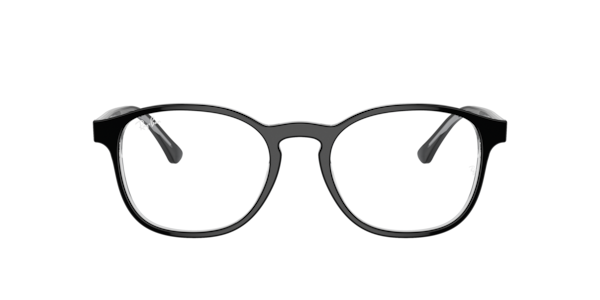 Ray-Ban Rb5417 Optics Eyeglasses Black On Transparent Frame Clear Lenses Polarized 52-19