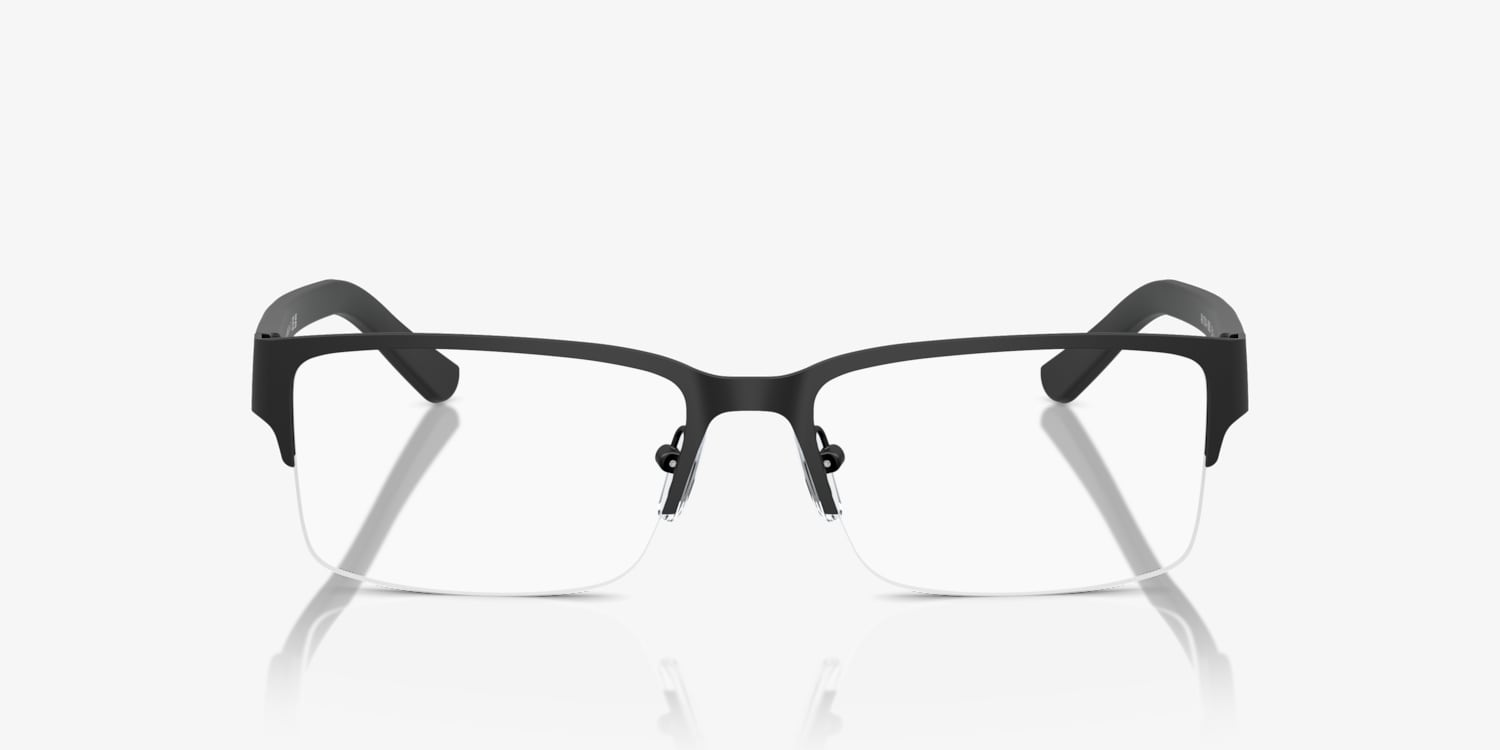 Armani Exchange Ax 1003 6014 Satin Black Authentic Eyeglasses 52-17-145 Armani Exchange AX1034 Shiny Black Prescription Eyeglasses main image 2