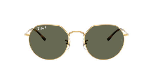 Ray-Ban Jack Sunglasses Arista Frame Green Lenses Polarized 53-20
