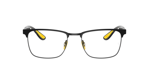 Ray-Ban Rb6621m Optics Scuderia Ferrari Collection Eyeglasses Black Frame Clear Lenses Polarized 54-19