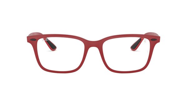 Ray-Ban Rb7144m Scuderia Ferrari Collection Eyeglasses Red Frame Clear Lenses 53-18