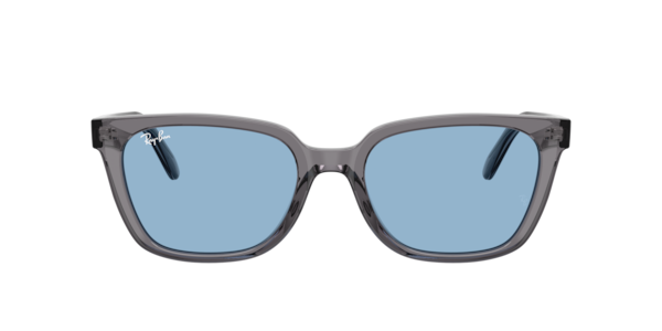 Ray-Ban Rb2243d Sunglasses Transparent Grey Frame Blue Lenses 55-19