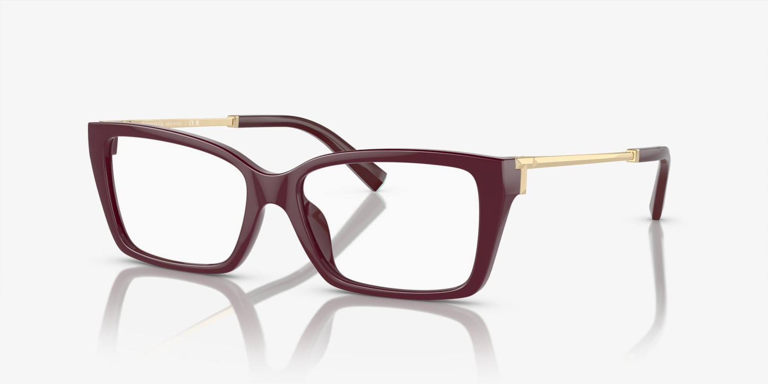 Tiffany & Co. Women\'s Deep Purple Rectangular Glasses Tiffany & Co. Women Purple Eyeglass Frames for sale | eBay main image 3