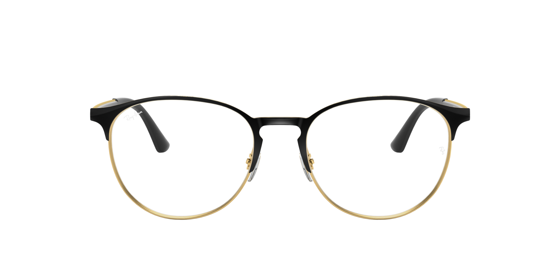 Ray-Ban Black and Gold Eyeglass Temple Arm Replacement Gold Temples Arms fit Ray Ban 3647N 3447 3025  main image 3