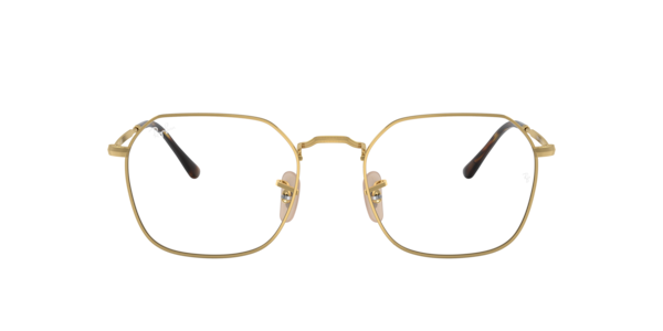 Ray-Ban Jim Optics Eyeglasses Arista Gold Frame Clear Lenses Polarized 53-20