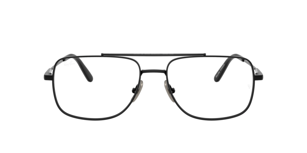 Ray-Ban William Titanium Optics Eyeglasses Black Frame Clear Lenses Polarized 56-17