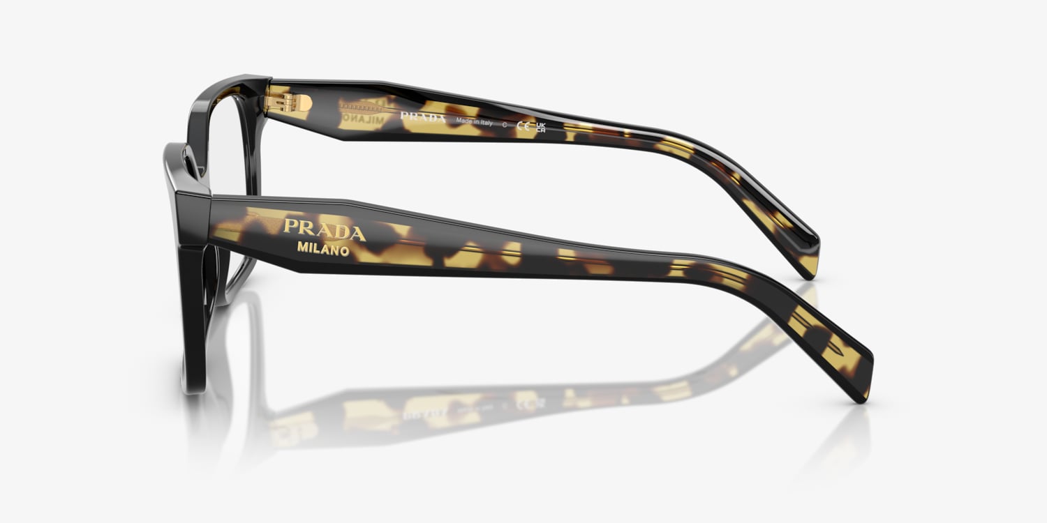 Prada VP 63W, Black/Pale Gold Eye Glasses, 53-18-140 Prada_VPR_01Y_09V-  main image 2
