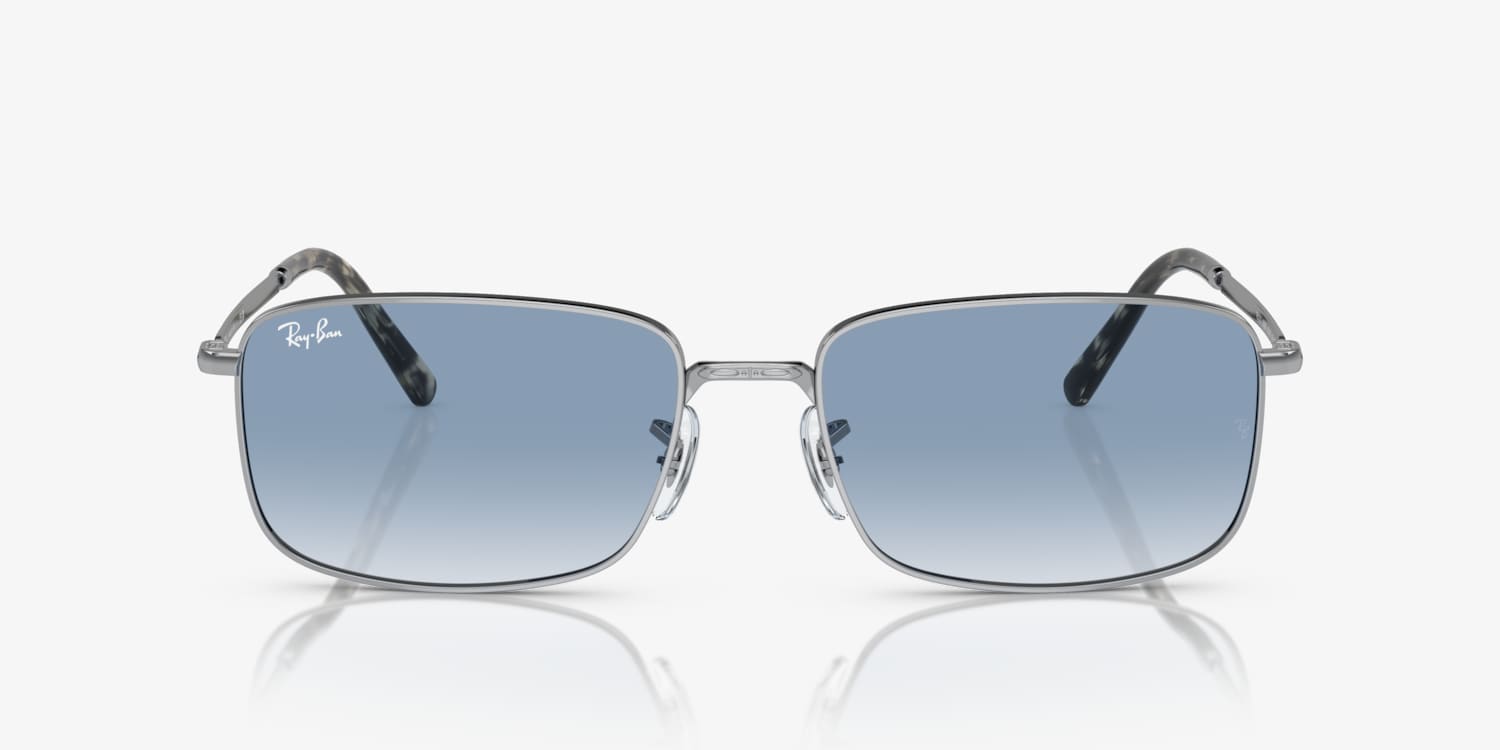 Ray-Ban RB3717 -Gold metal frame and blue polarized lenses Ray-Ban RB 3717 002/B1 Sunglasses - US main image 3