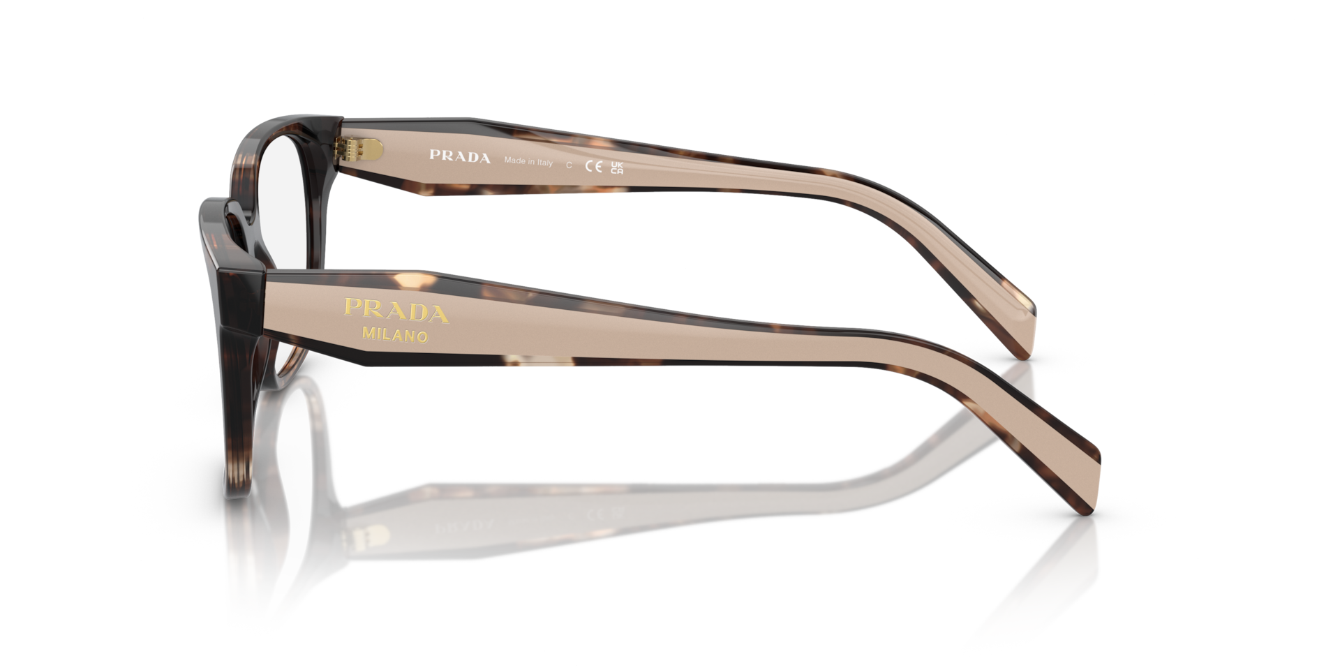 PRADA 17vv Millennials Eyeglasses (VPR 17V 52 □16 7s01 140) Havana 100 Authentic Prada - PR 17ZV Eyeglasses | Specs Collective main image 4