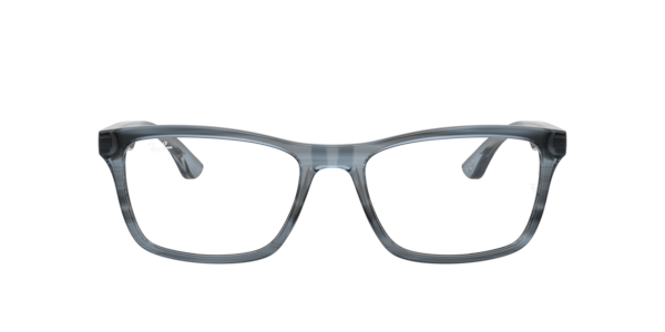 Ray-Ban Rb5279 Optics Eyeglasses Striped Blue Frame Clear Lenses Polarized 57-18