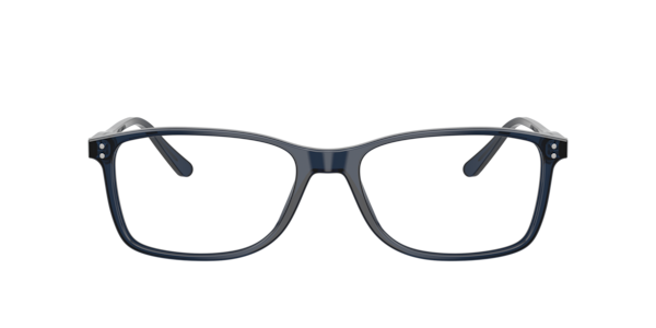 Polo Ralph Lauren Men's Rectangle Eyeglasses, PH2155 - Shiny Transparent Blue